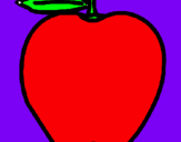 Dibuix poma pintat per  Helena