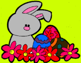 Dibuix Conillet de Pasqua pintat per elsa