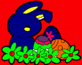Dibuix Conillet de Pasqua pintat per fouad