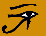Dibuix Ull Horus pintat per iker