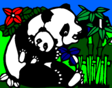 Dibuix Mare Panda pintat per marina