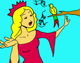 Dibuix Princesa cantant pintat per ainhoa