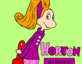 Dibuix Horton - Sally O'Maley pintat per esther roig