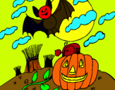 Dibuix Paisatge de Halloween pintat per lemdro