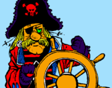 Dibuix Capità pirata pintat per secret
