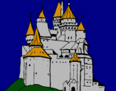 Dibuix Castell medieval pintat per JAUME