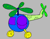 Dibuix Helicòpter adornat  pintat per Eloi
