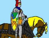 Dibuix Cavaller a cavall pintat per ERIC 26