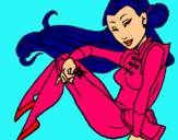 Dibuix Princesa ninja pintat per LAIA
