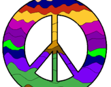 Dibuix Símbol de la pau pintat per lorena antonioramos