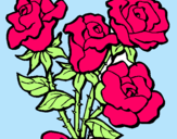 Dibuix Ram de roses pintat per katy