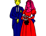 Dibuix Marit i dona III pintat per indira