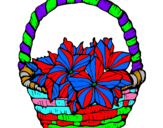 Dibuix Cistell amb flors 2 pintat per irune fernandez