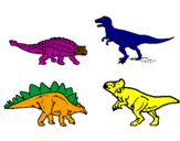 Dibuix Dinosauris de terra pintat per PAU MOYA PORRAS