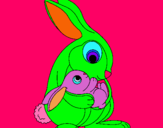Dibuix Mare conill pintat per Fiona