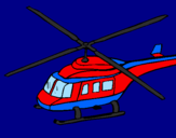 Dibuix Helicòpter  pintat per rami