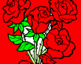 Dibuix Ram de roses pintat per AITOR S