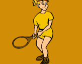 Dibuix Noia tennista pintat per MARGA