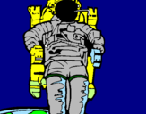 Dibuix Astronauta pintat per David