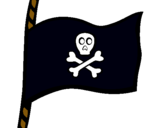 Dibuix Bandera pirata pintat per pirates
