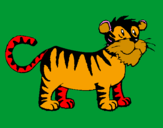 Dibuix Tigre pintat per sira