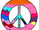 Dibuix Símbol de la pau pintat per anònim