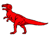 Dibuix Tiranosaurus Rex pintat per HUGO