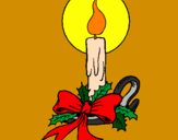 Dibuix Espelma de nadal pintat per anna