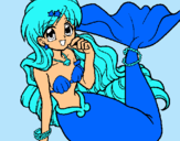 Dibuix Sirena pintat per lidia