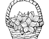 Dibuix Cistell amb flors 2 pintat per joana