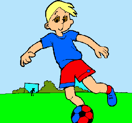 Dibuix Jugar a futbol pintat per ORIOL BATCHELLI CARANDELL