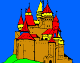 Dibuix Castell medieval pintat per carles