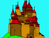 Dibuix Castell medieval pintat per sara