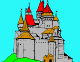 Dibuix Castell medieval pintat per alonso