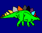 Dibuix Stegosaurus pintat per iker