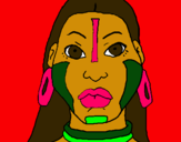 Dibuix Dona maia pintat per arigato