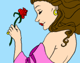 Dibuix Princesa amb una rosa pintat per Joyce Natalia