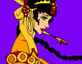 Dibuix Princesa xinesa pintat per andrea.b.b.