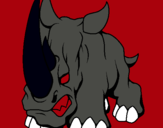 Dibuix Rinoceront II pintat per axel