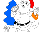 Dibuix Santa Claus i un arbre de nadal  pintat per ALEX CABELLO