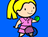 Dibuix Noia tennista pintat per yoco :)!! ;)