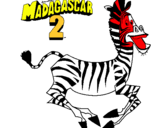Dibuix Madagascar 2 Marty pintat per n`uria