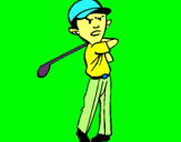 Dibuix Jugador de golf pintat per mireia