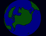 Dibuix Planeta Terra pintat per bernat
