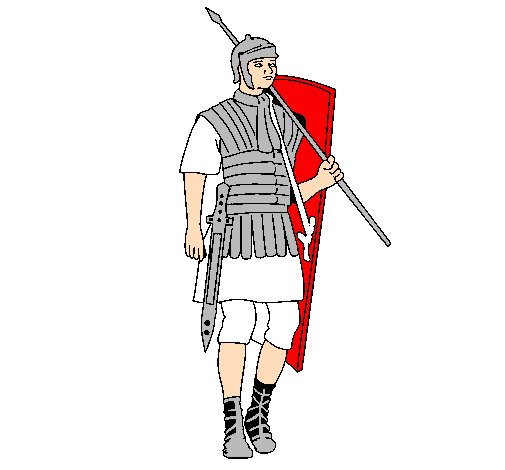 Dibuix Soldat romà  pintat per xavier m.