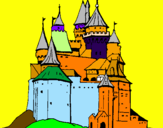 Dibuix Castell medieval pintat per JOANA