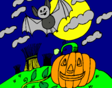 Dibuix Paisatge de Halloween pintat per alexia ivanova