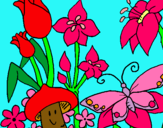 Dibuix Fauna i flora pintat per silvia