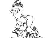 Dibuix Esquiador abrigat pintat per ESQUIADOR