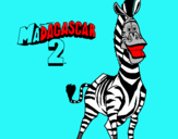 Dibuix Madagascar 2 Marty pintat per iker